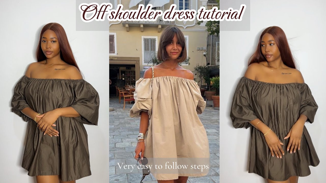 DIY Off-Shoulder Dress with Elastic | Step-by-Step Sewing Guide