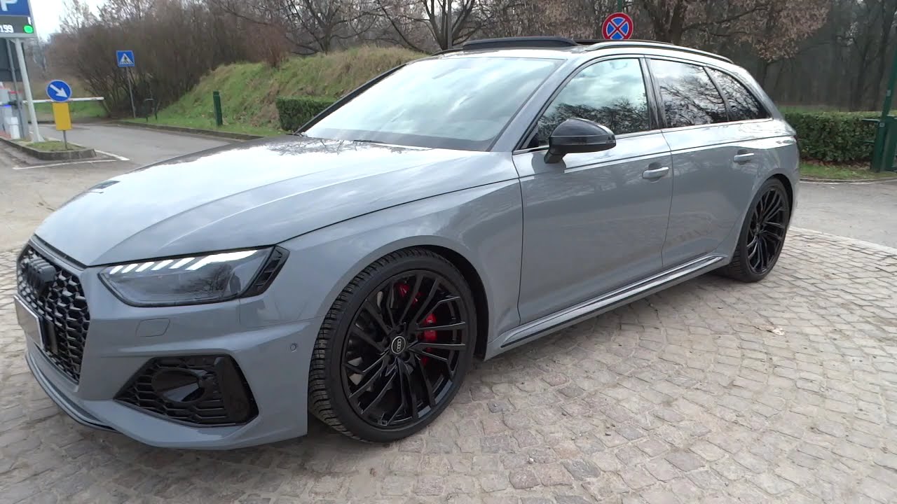 Audi RS4 Competition Plus 2023 450 hp Garanzia ufficiale 11/2028 Grigio Nardò Full full optional