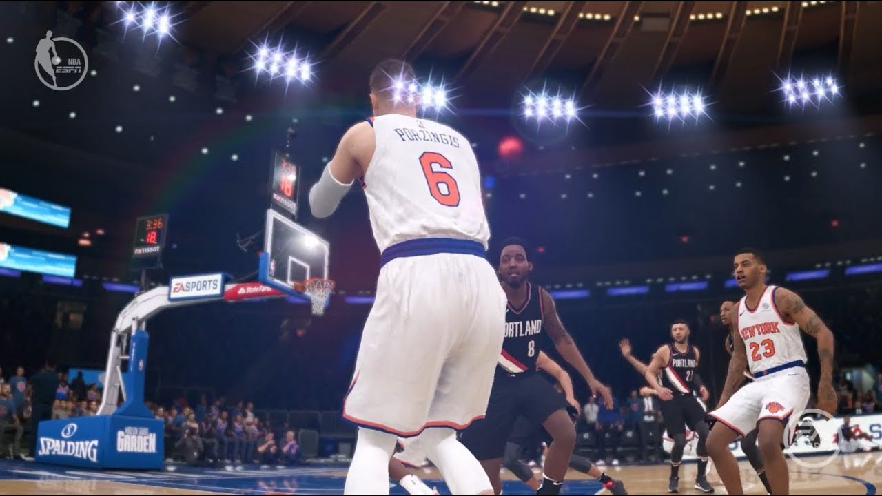 NBA Live 19 - Knicks vs Blazers - Game Highlights - Community request - Lillard dominates