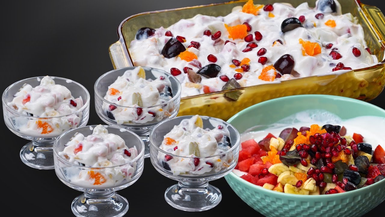 Fruits Yogurt Dessert | Refreshing Dish For Ramadan | Delicious Fruit Yogurt Recipe