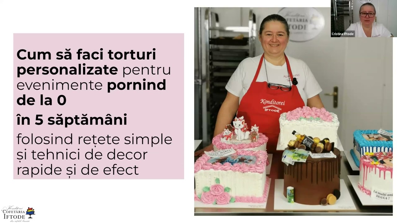 Cum sa inveti in 5 saptamani sa faci torturi pentru evenimente cu Cristina Iftode
