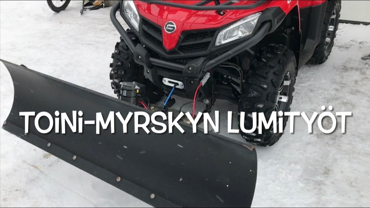 Toini-myrskyn lumityöt CFMoto mönkijällä 