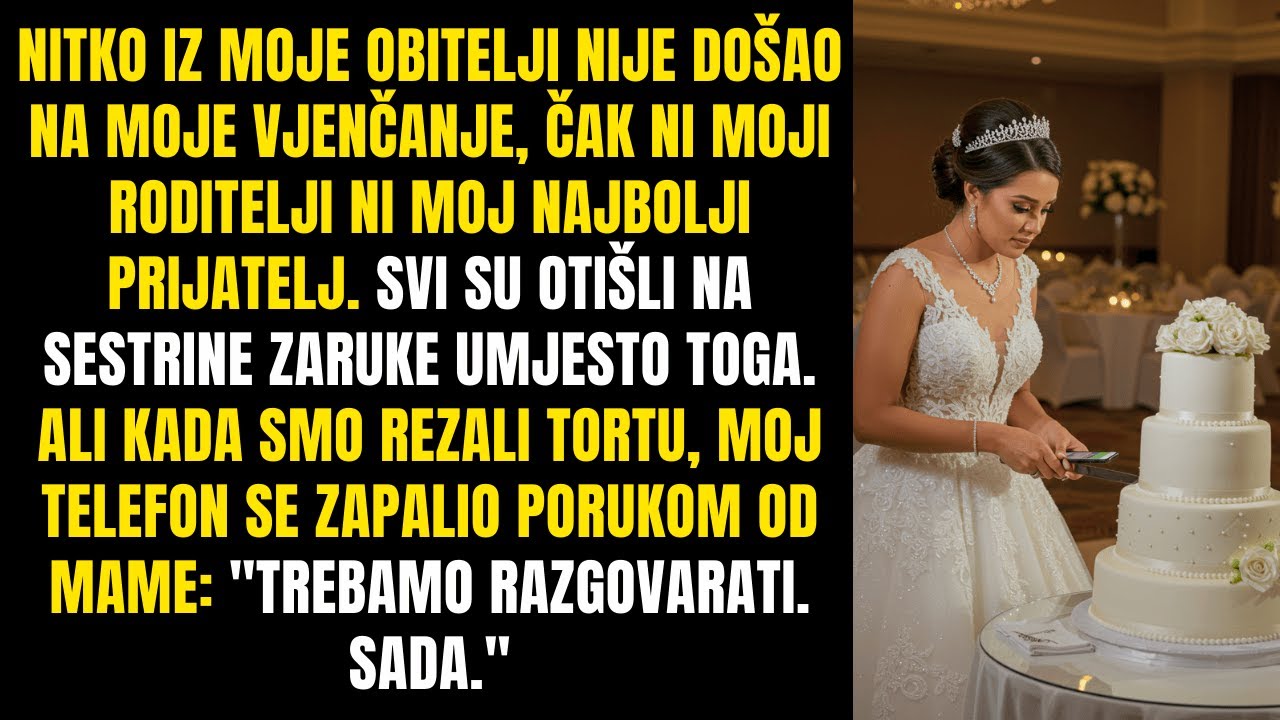 Nitko iz OBITELJI nije došao na VJENČANJE – svi na SESTRINE ZARUKE, ali MAMA šalje HITNU poruku dok…