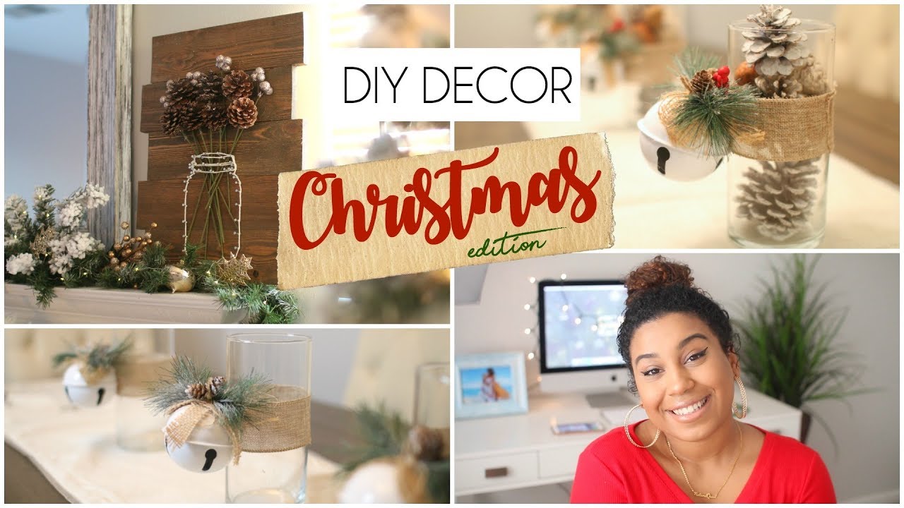 DIY WOOD YARN ART + DOLLAR TREE CHRISTMAS CANDLE HOLDERS