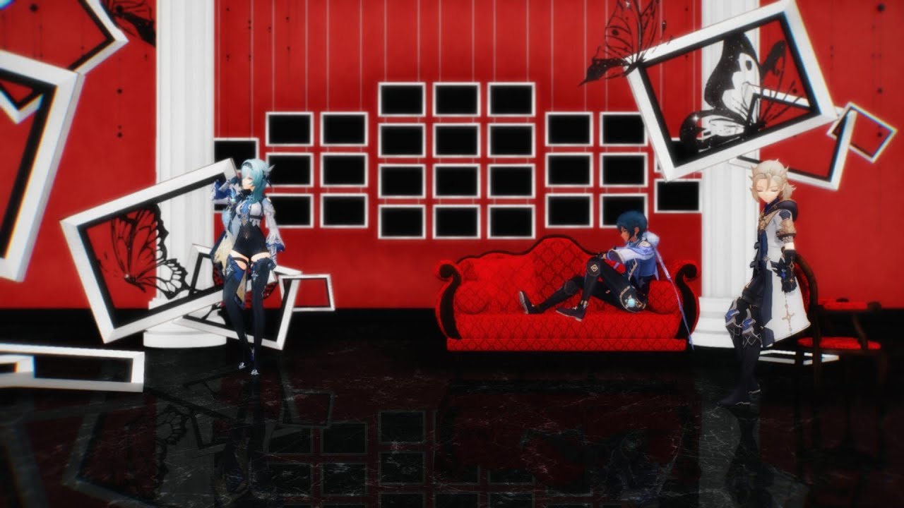 【MMD x Genshin Impact】WAVE (Knights of Favonius chief : Eula / Albedo / Kaeya)