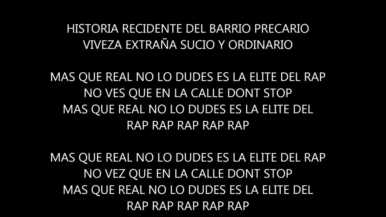 Crack Family -- Mas Que Real -- Letra
