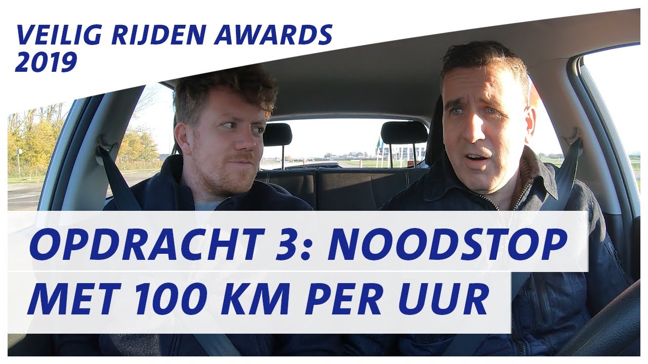 Opdracht 3: Noodstop met 100 kilometer per uur | ANWB Veilig Rijden Awards 2019
