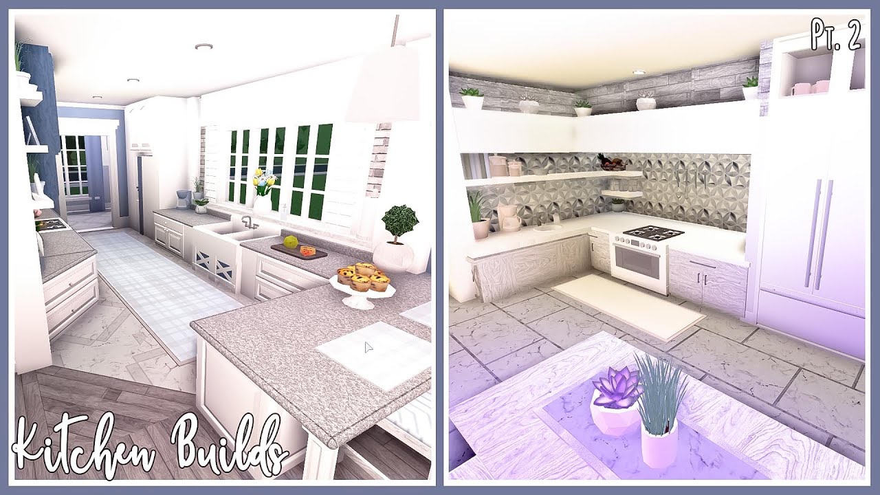 Bloxburg | Kitchen Design Ideas pt.2 (also wall aquarium and coffee table idea)