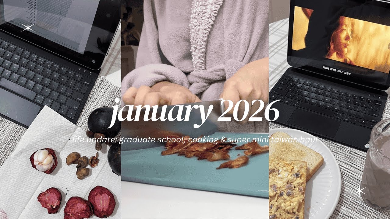 20s pov: january 2026 | life in graduate school, attempting to cook, mini taiwan haul!