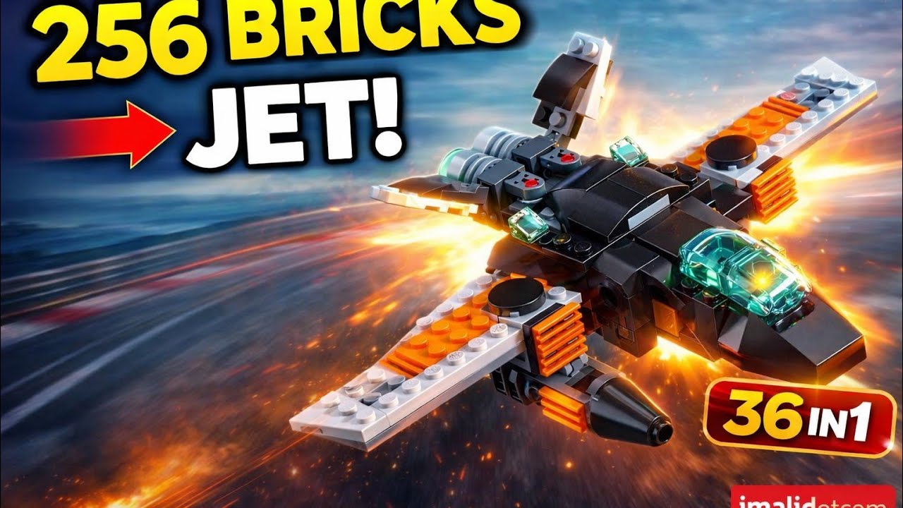  This 36-in-1 Brick Set Builds an AWESOME Fighting Jet! 🔥 Architect 3122 #imalidotcom 