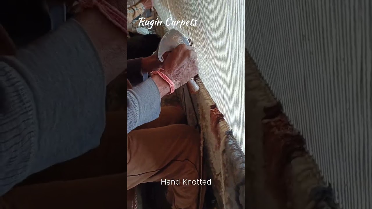 Weaving Of Rugs by Turkish Knots Technique | Hand Knotted Carpets | Rugin Carpets #homedcor
