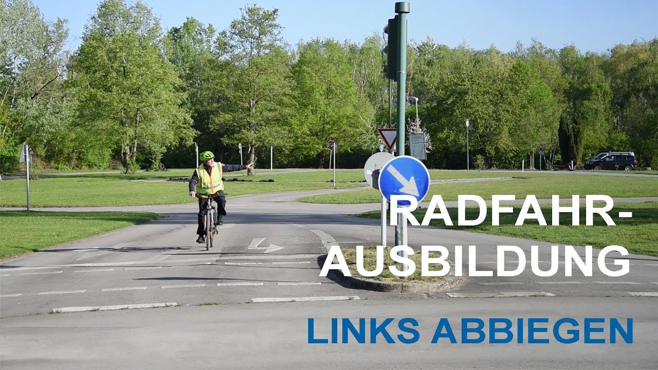 Radfahrausbildung: Linksabbiegen an Kreuzungen
