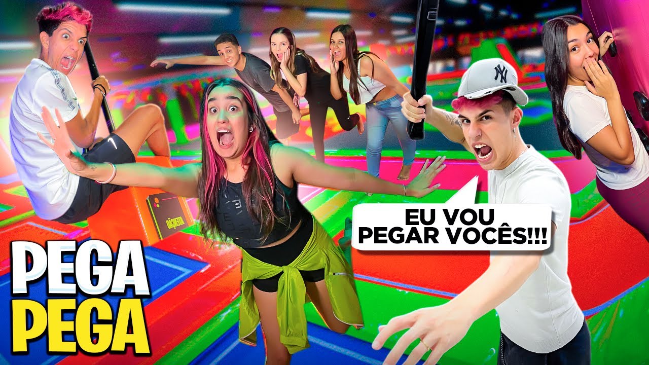 PEGA-PEGA EXTREMO NO MEGA PARQUE DE CAMA ELÁSTICA *muito difícil