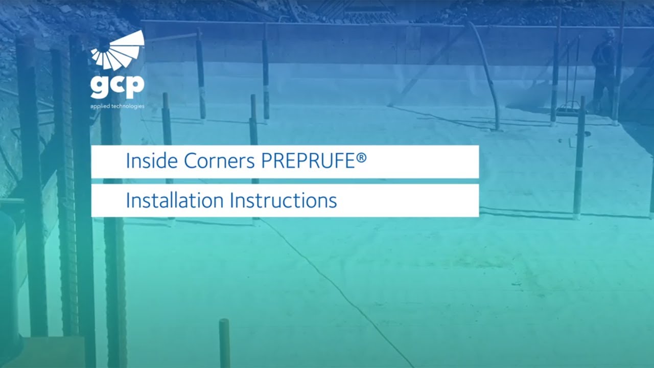 How to install PREPRUFE® Plus waterproofing on an inside corner