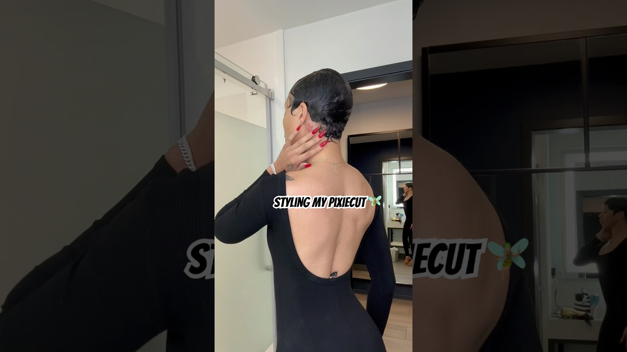 Styling My PixieCut! Using : Design Essentials Foaming Wrap 🫧 #explorepage #bigchop #pixiehaircut