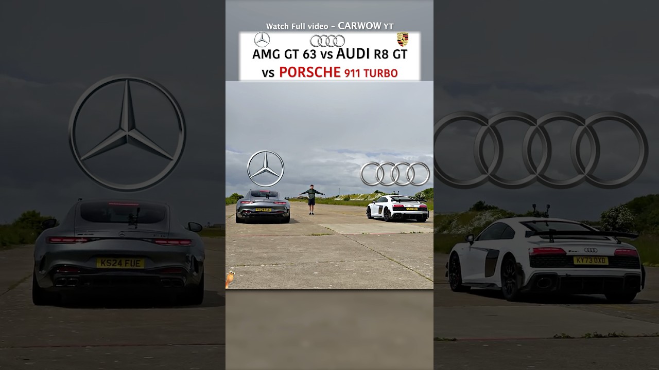 New AMG GT 63 vs Audi R8 GT vs Porsche 911 Turbo — DRAG RACE