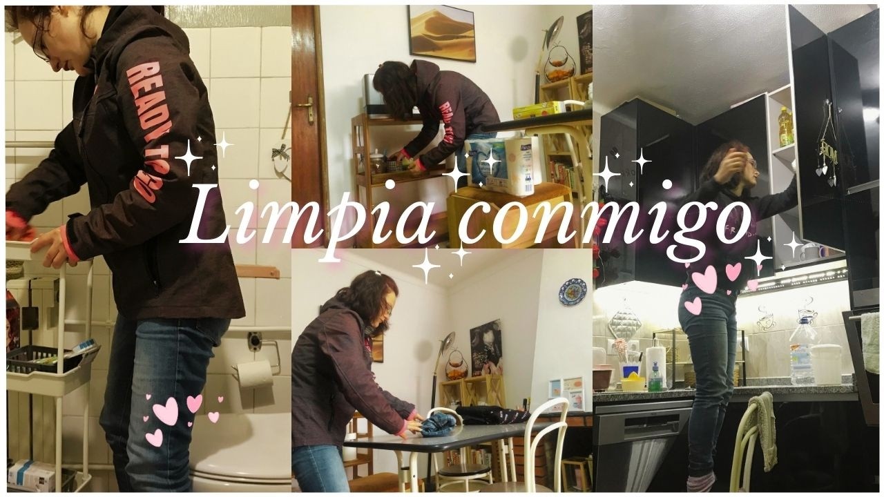 Limpia conmigo. ☺️Limpieza rápida💕de la casa quando tengo que trabajar.🎀