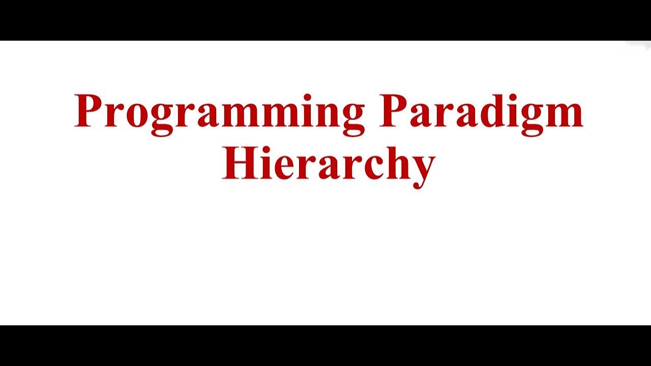 APP Programming paradigm hierarchy Advanced programming practice - CONCURRENT PROGRAMMING