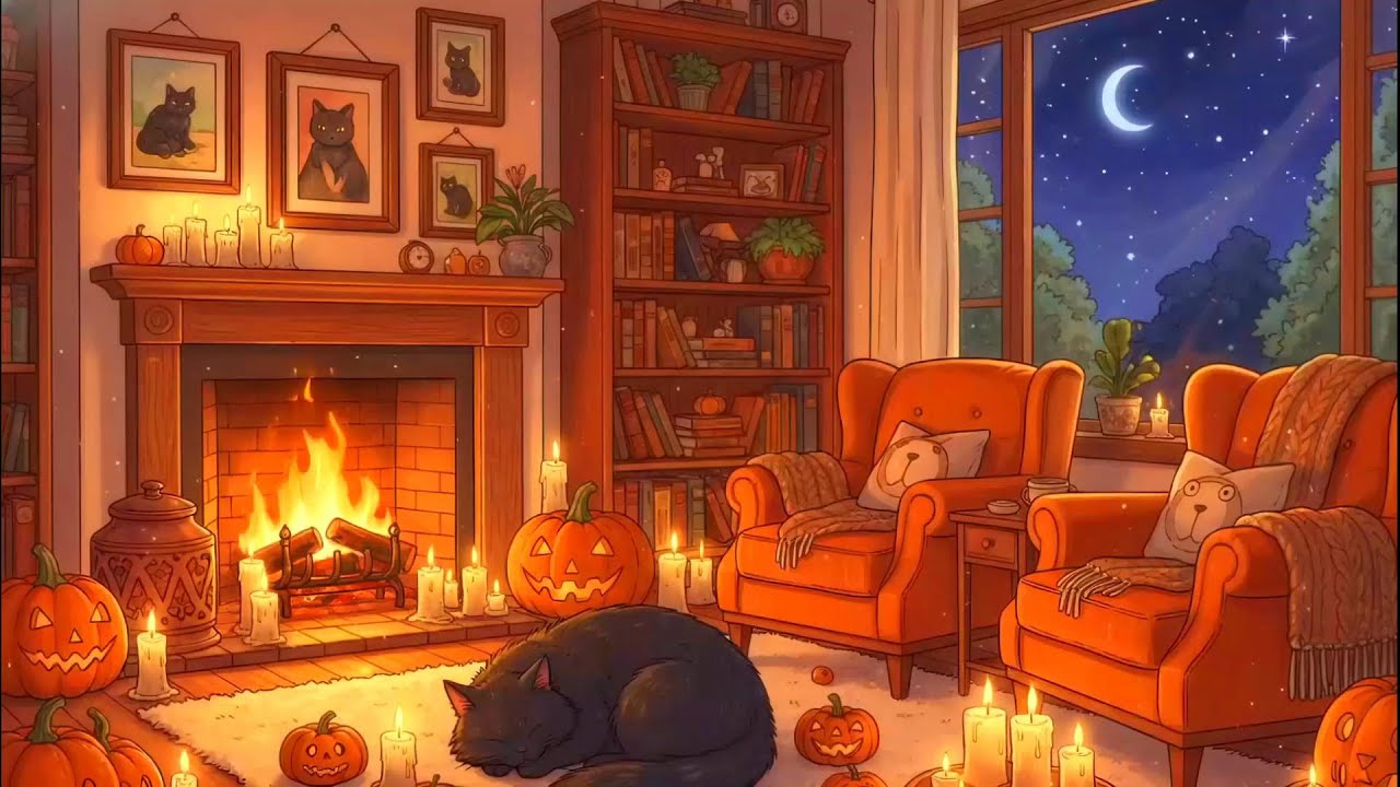 Winter Fireplace Crackling ❄️🔥 Cozy Snowy Cabin Ambience