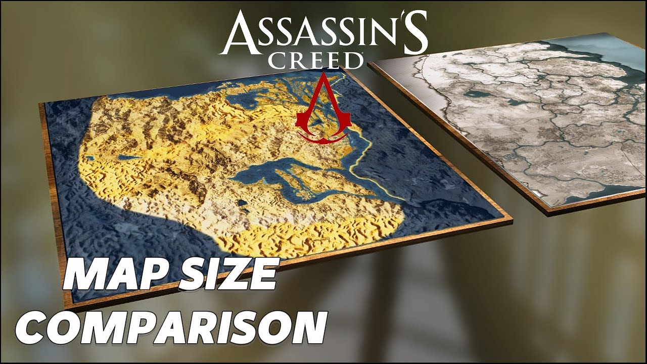 Assassin&rsquo;s Creed Maps / True Scale 3D Comparison
