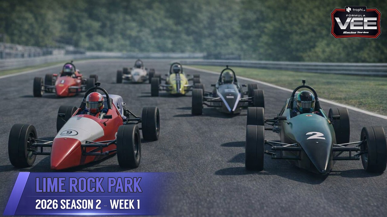 iRacing Сезон 2 2026, Неделя 1 | Серия Formula Vee от trophi.ai на трассе Lime Rock Park