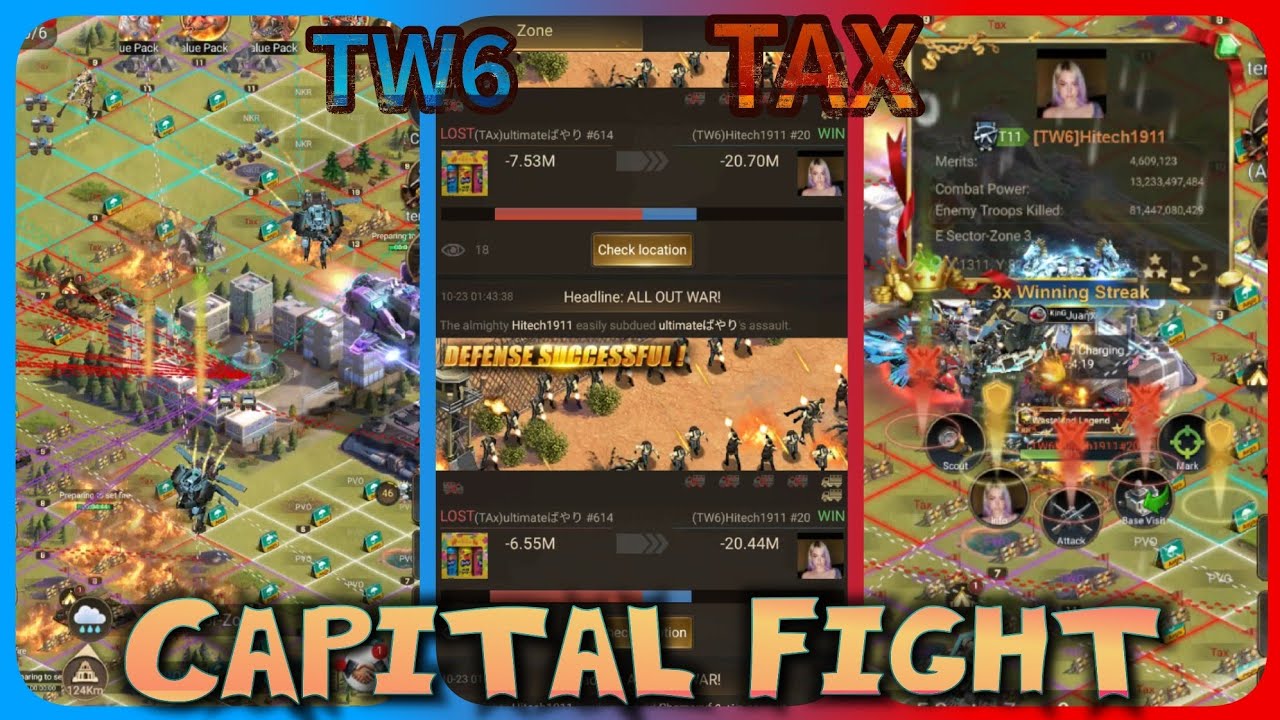 🔥 Capital Fight 🔥 TW6 kontra TAX ⭐ Szalone ataki ::: Ostatnie przetrwanie w schronie #24EGaming