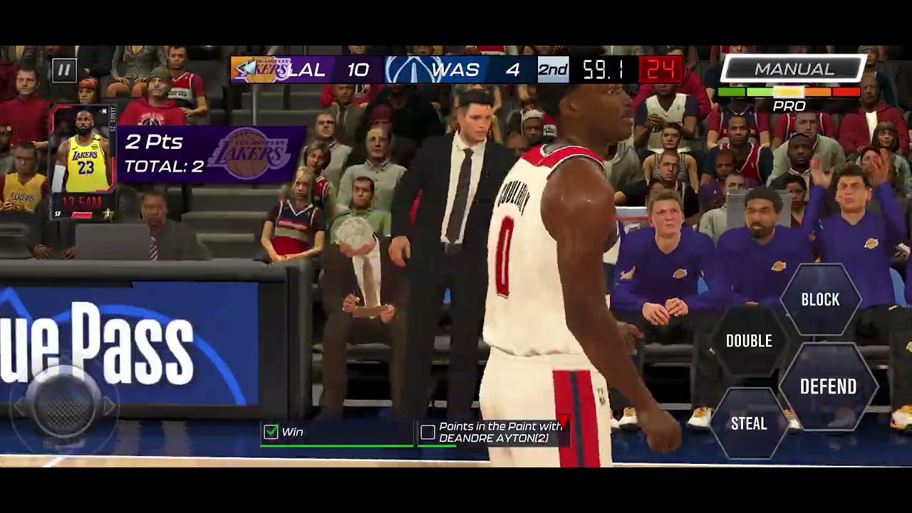 lakers vs wizards in nba 2k mobile 