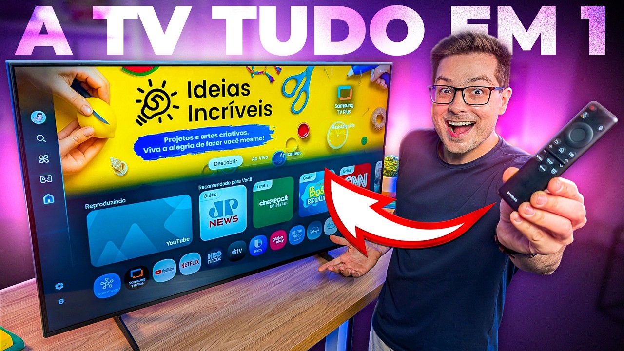 A TV TUDO em 1 da SAMSUNG é INCRÍVEL ! Review da NOVA Crystal U8600F!