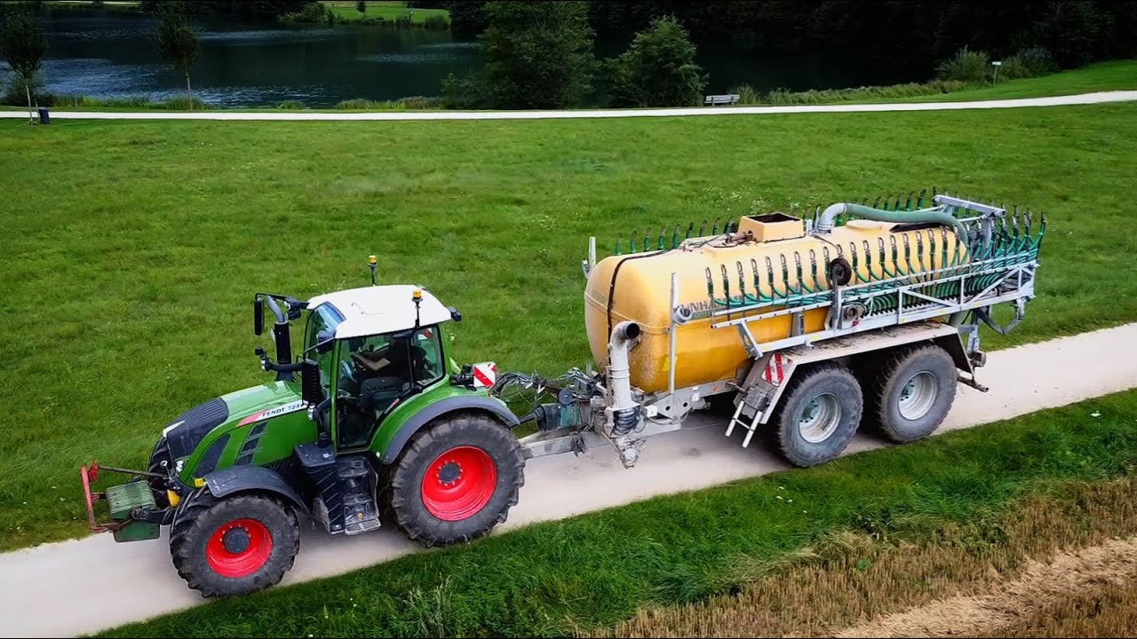 2 Tage Güllefahren bis in die Nacht; Fendt 724 Vario, Zunhammer 18500, Deutz, Horsch FX3, Kverneland