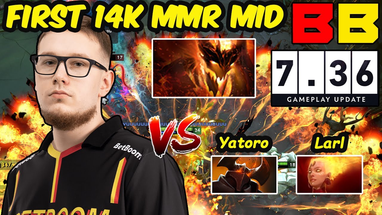 GPK 7.36 Shadow Fiend FIRST 14K MMR MIDLANE vs Yatoro Larl Team Spirit Duo SERVER EU RANKED