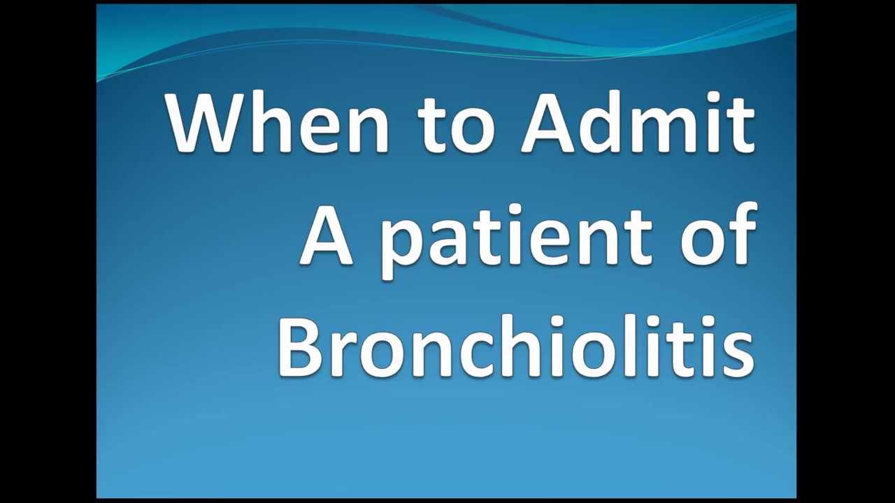 USMLE: Medical Video Lectures about When to admit a patient of bronchiolitis by UsmleTeam