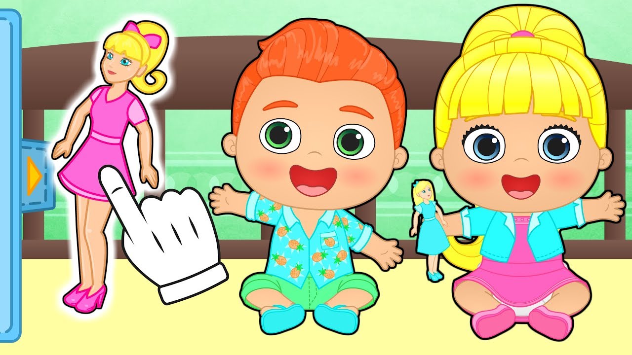 BEBES ALEX Y LILY Se transforman en BARBIE y KEN 🌺 Vídeos educativos para niños y niñas