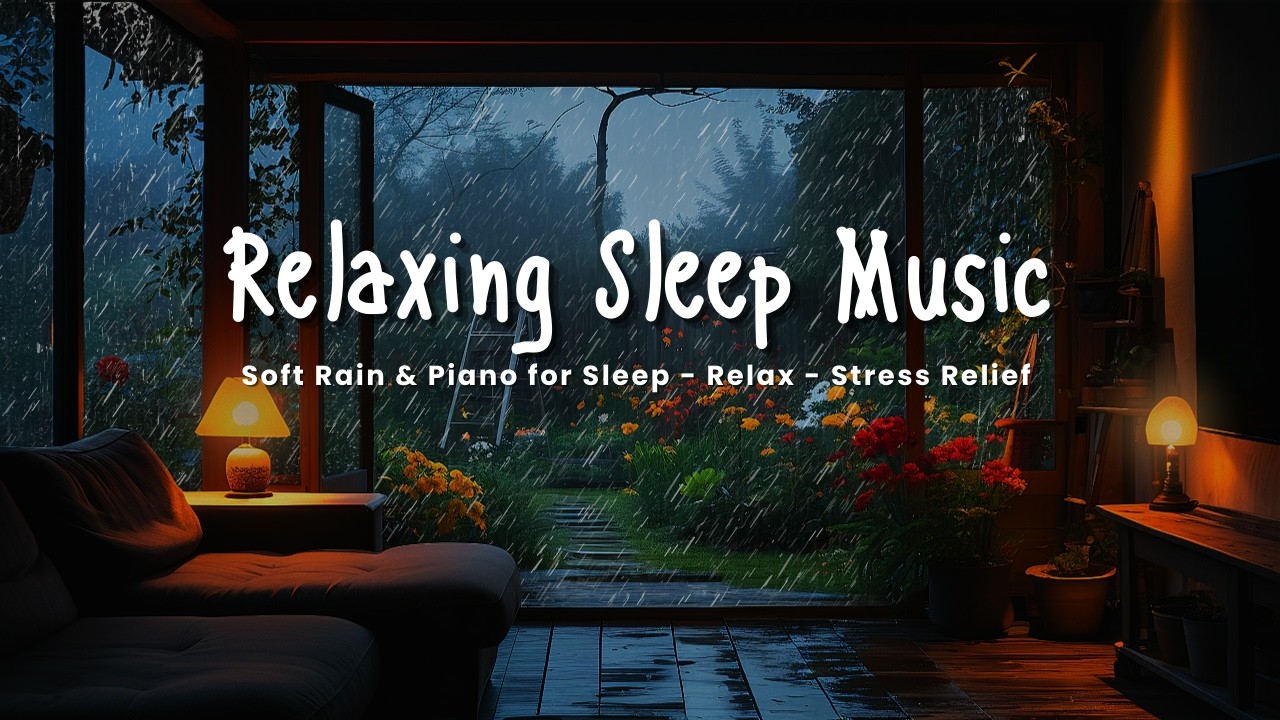 Deep Sleep Music with Soft Rain 🌧️ Calm Piano Sounds for Relaxation and Better Sleep