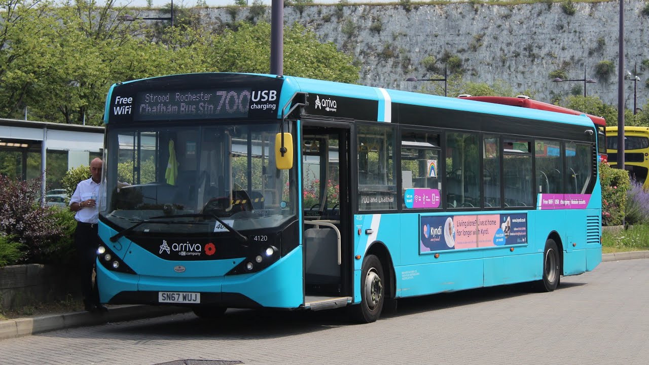 Arriva Kent & Surrey Enviro200mmc SN67 WUJ - 4120 on Route 700 for Chatham Bus Station