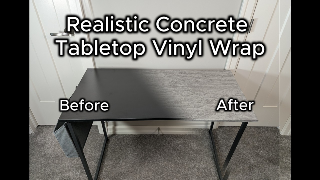Как оклеить настольный компьютер виниловой пленкой — VVivid Concrete Grey Architectural Vinyl Wrap