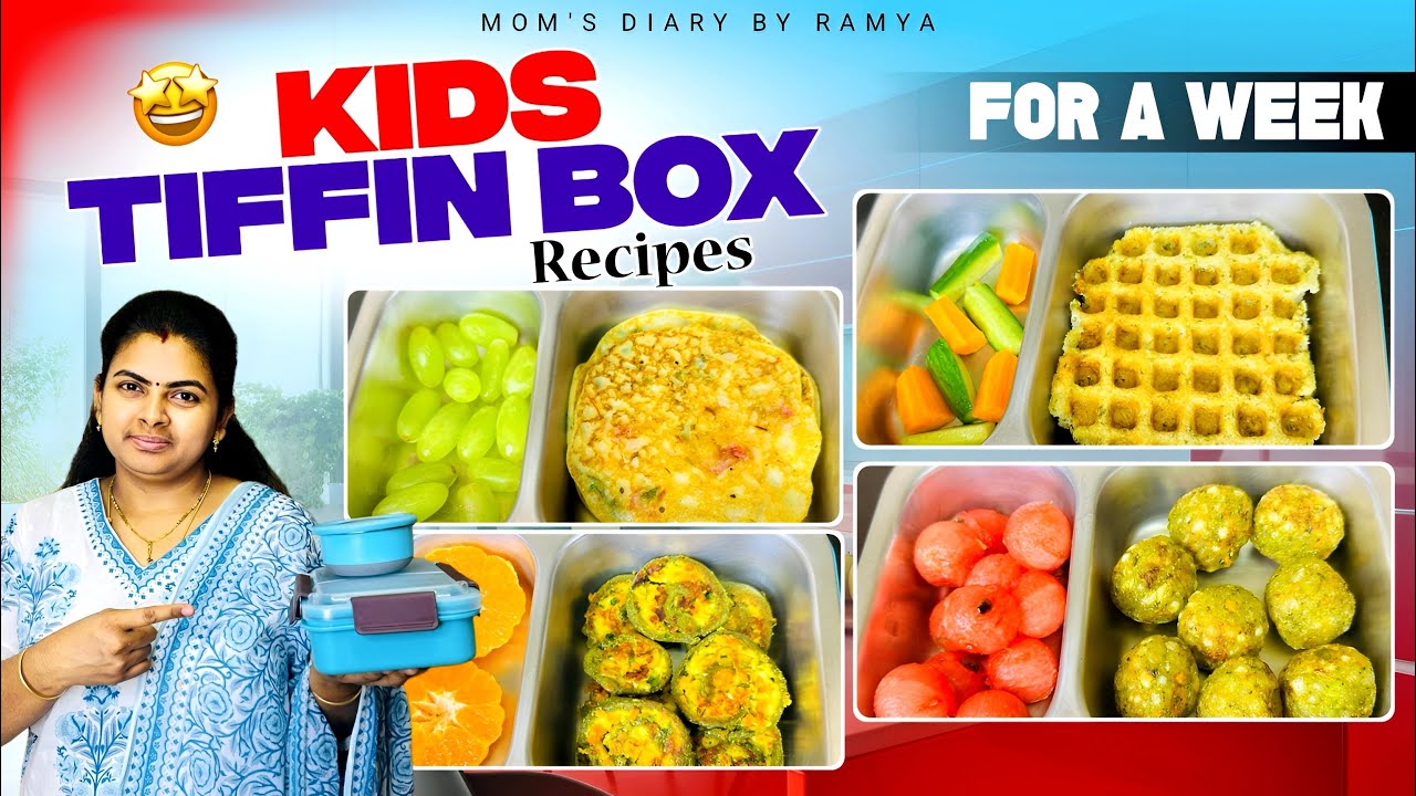 హడావిడి లేకుండా వారానికి సరిపడా 🍱||KidsTiffin Box Ideas for a week||Lunchbox recipes