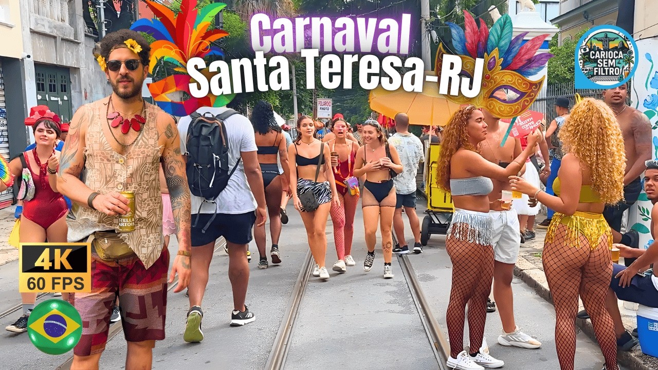 🔥 Santa Teresa no Carnaval 2026 😳 Vc Aguentaria Andar Aqui? Andando Pelo Carnaval no Rio | 4K 60 FPS