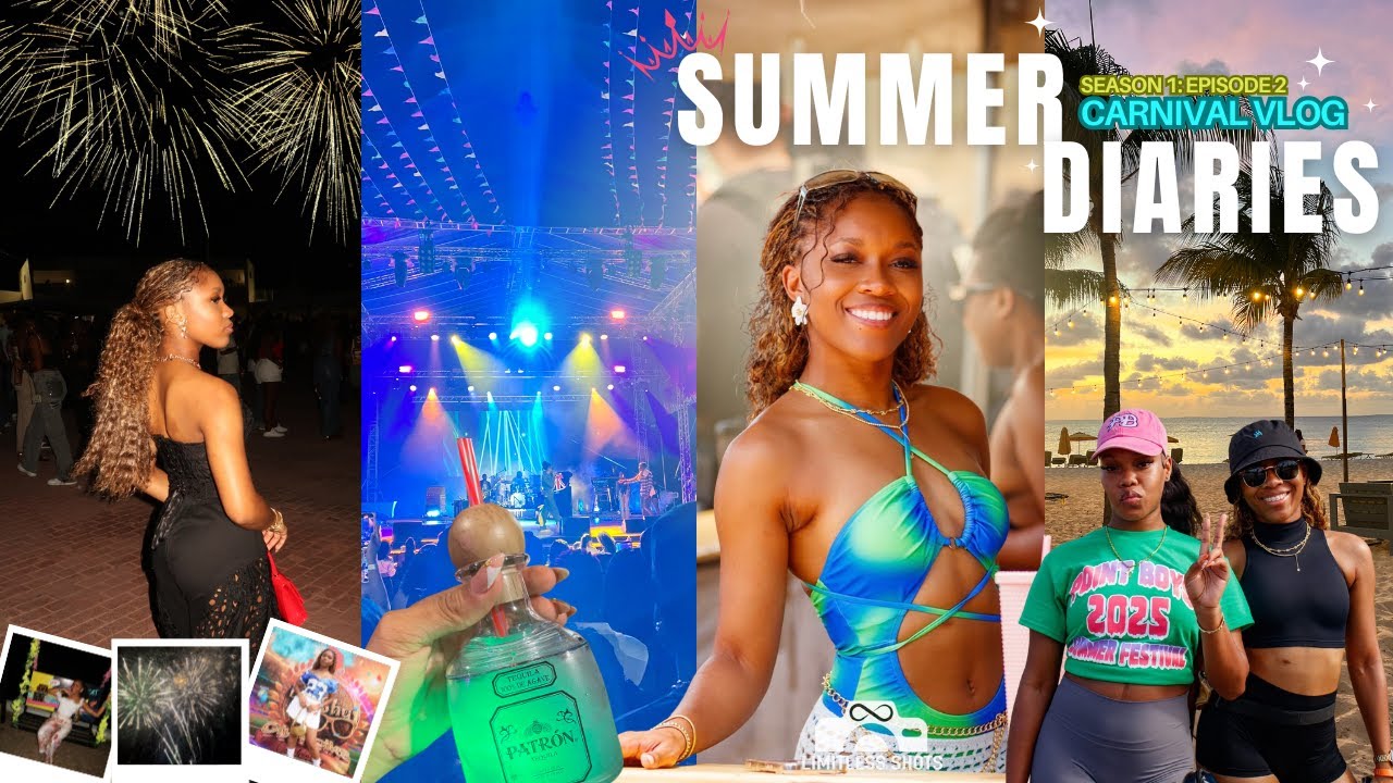 SUMMER DIARIES 🩷: S1 Ep2 - Carnival Vlog: Beach party, J'ouvert, Poker Run, etc..|| Carjèneé's World