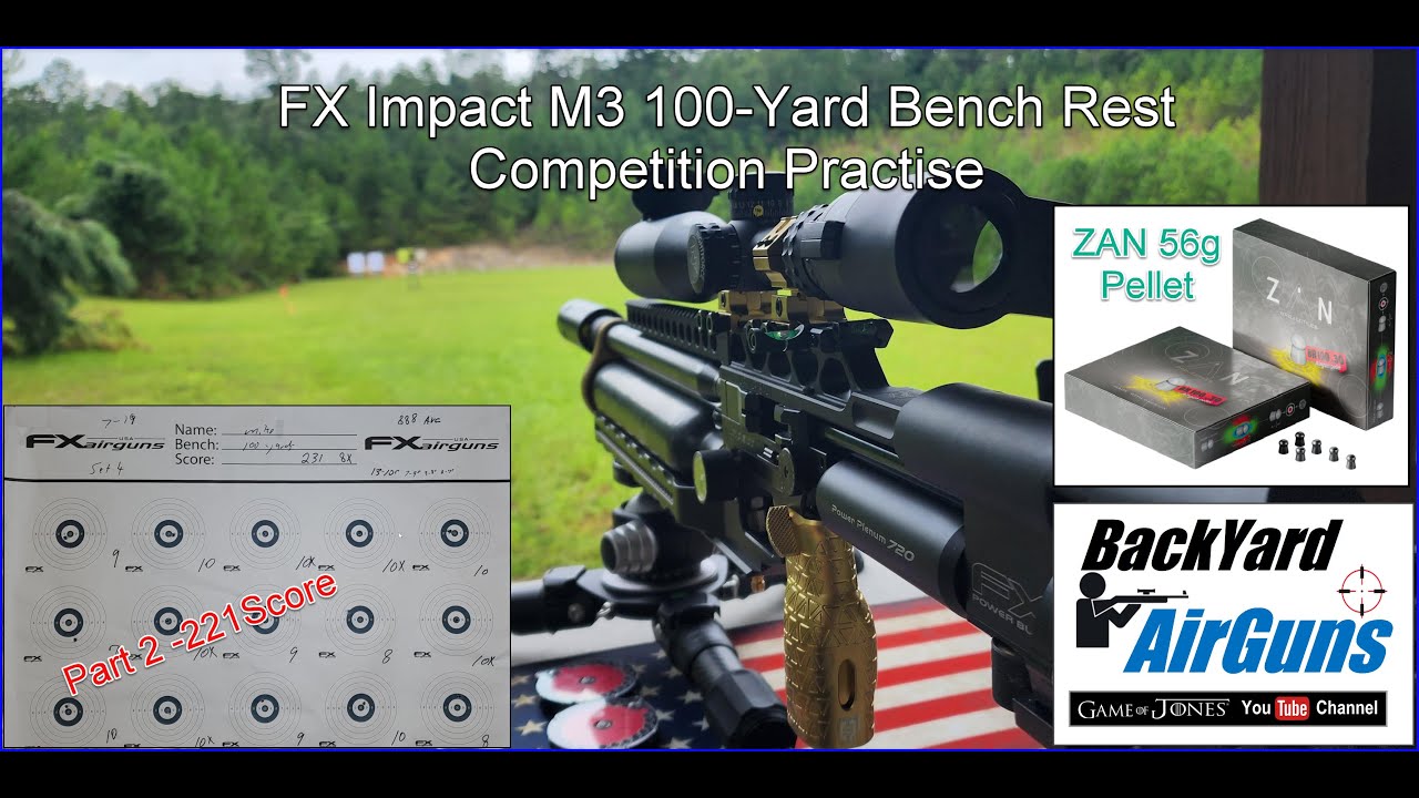 FX Impact M3 30 Cal – 100 Yard Accuracy using ZAN BR100 Pellets – FX Scorecard of 221 – Part 2 - EP9