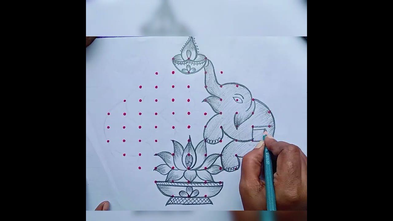 🌺 Счастливый колам Дивали 🪔🎇🎇🎇 креативность 👍🌺 всего 11 точек 🌺разные 🌺 простые ранголи 🌺пулли ко...