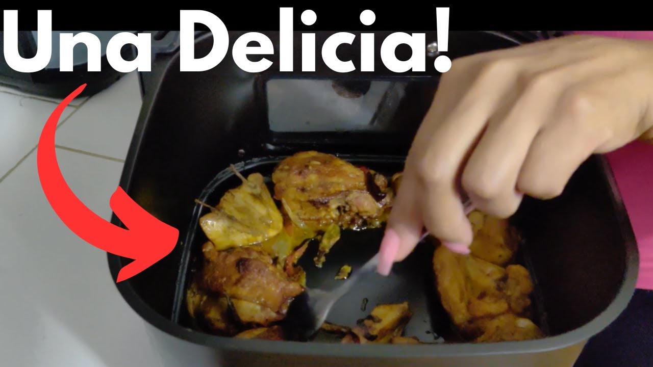 Receta para hacer Pollo en la Freidora de Aire con Arvejas