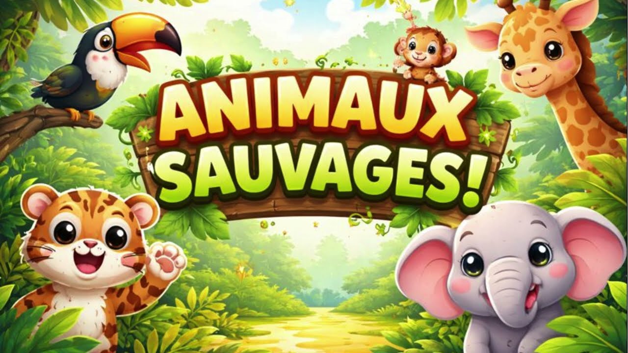 Apprendre les animaux 🦁🐘 | Animaux sauvages – KIDILIO 🧸
