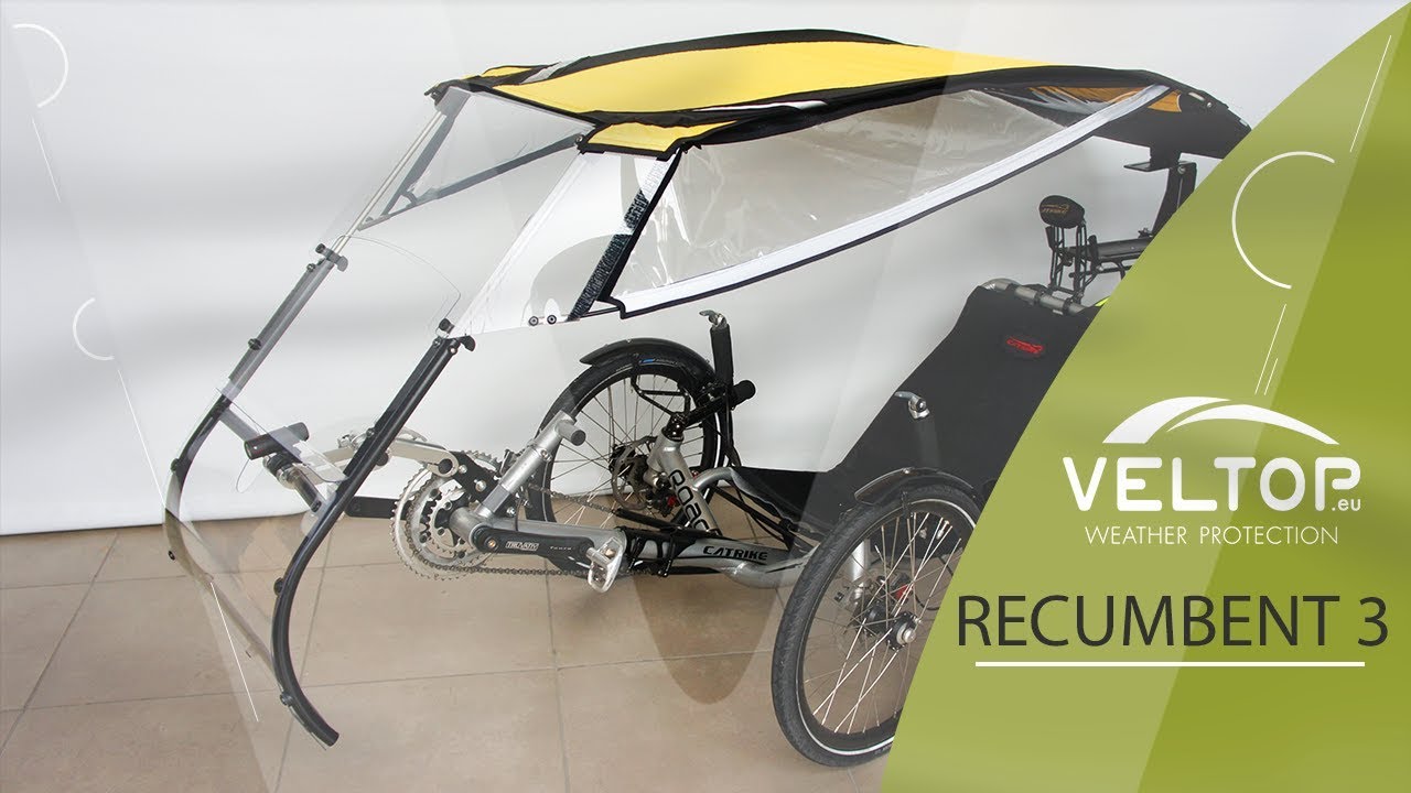 VELTOP RECUMBENT 3 - Rain and Sun protection for recumbent trikes