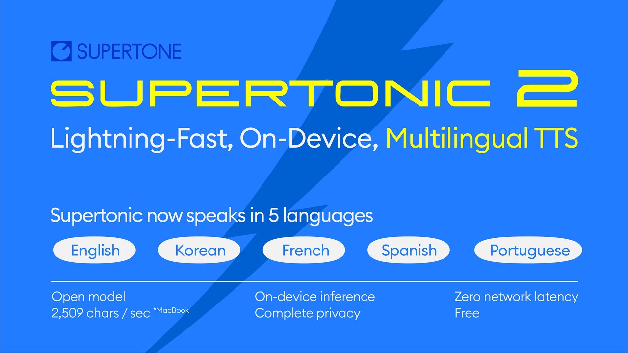 Supertonic 2 - Lightning-Fast, On-Device, Multilingual TTS