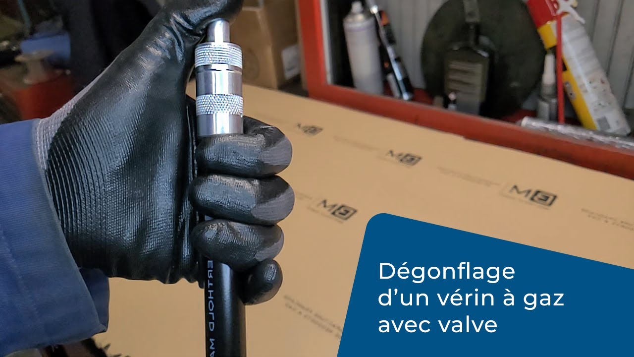 Tuto - Dégonflage d'un vérin à gaz avec valve