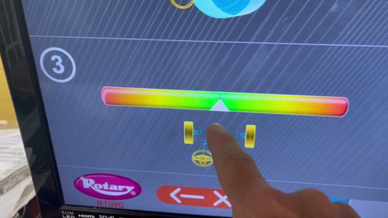 Rotary Aligner test drive screen