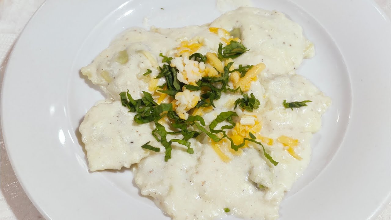 ravioli au sauce blanche