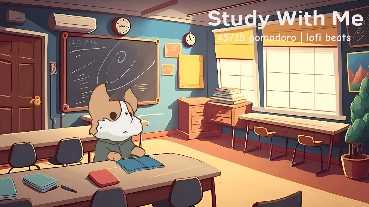 4-hr study with me ⏰ | afternoon study 🌅| 45/15 pomodoro