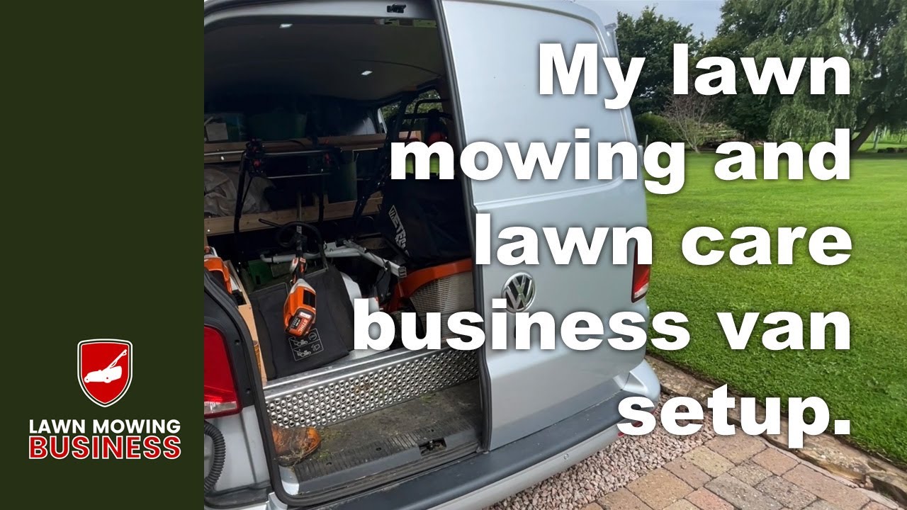 Take a tour of my lawn mowing business van | Lawn care setup.
