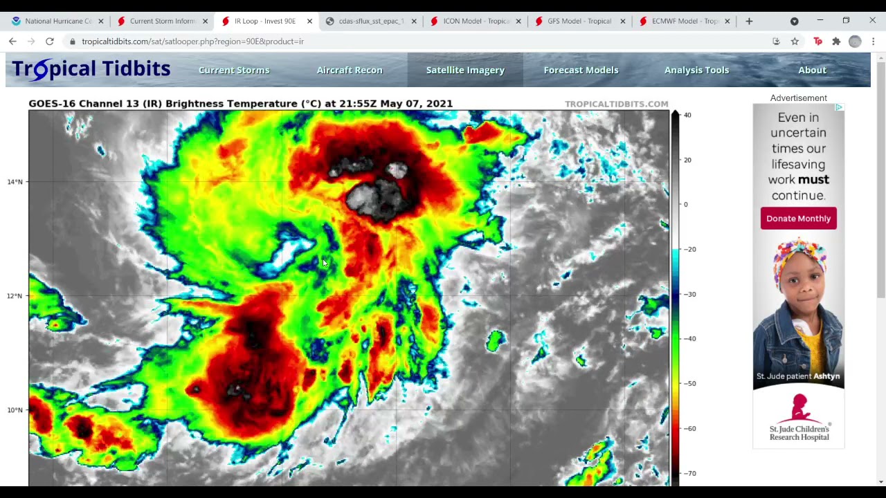 Invest 90-E in the Eastern Pacific 5-7-21